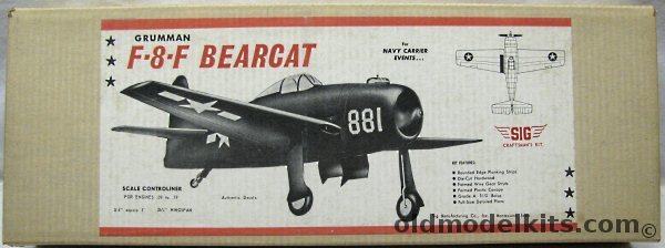 SIG 1/16 Grumman F8F Bearcat - 26 Inch Wingspan Flying Model Airplane plastic model kit